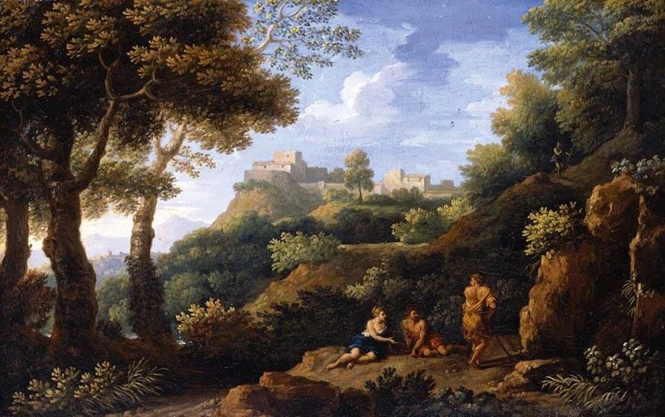 Paesaggio classico con figure